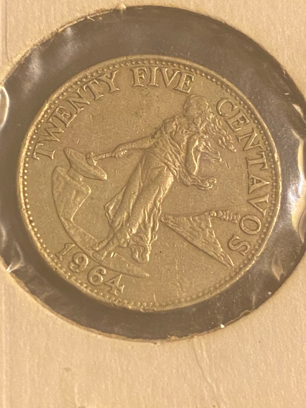 1964 Philippines 25 Centavos coin.